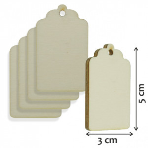 Pandantiv placaj natur model dreptunghiular dantelat cu gaura 5/set - Img 3