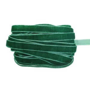 Panglica catifea verde inchis 10mm x 5m