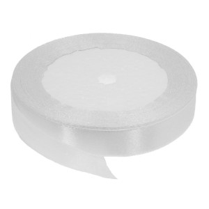Panglica satinata alba 15mm x 21m/rola