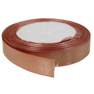Panglica satinata cappuccino inchis 15mm x 21m/rola
