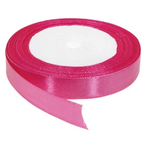 Panglica satinata fucsia deschis 15mm x 21m/rola