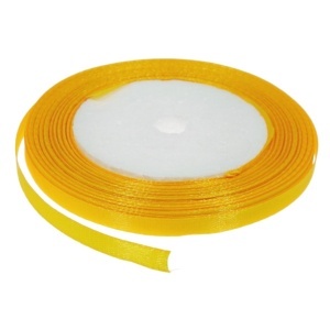 Panglica satinata galben soare 6mm x 21m/rola