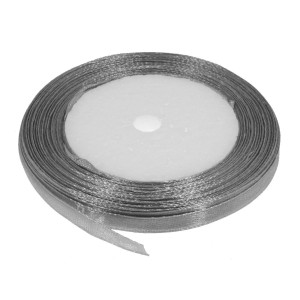 Panglica satinata gri deschis 6mm x 21m/rola
