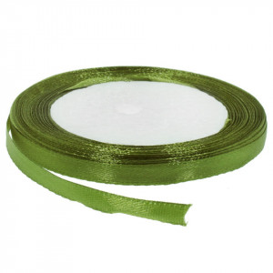 Panglica satinata verde oliv intens 6mm x 21m/rola
