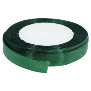 Panglica satinata verde padure 15mm x 21m/rola