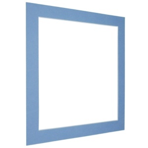 Passepartout exterior 19x19cm interior 15,3x15,3cm bleu inchis