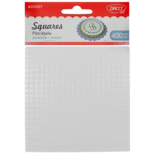 Patratele autoadezive 5x5x2mm 400buc Daco AD001