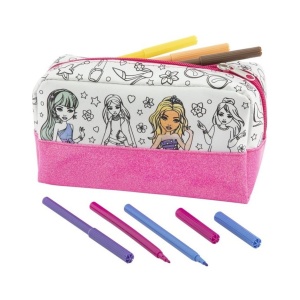 Penar de colorat cu 6 carioci 20x8x10cm Besties Creative Craft 140046 - Img 3