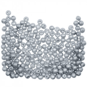 Perla sticla rotunda gri 3,5x4,5mm 20g