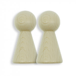 Pion lemn 4,7x2,4cm 2/set Meyco 36081