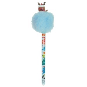 Pix gel cu stergere mina albastra 0,5mm capac pompon bleu MP CH57031