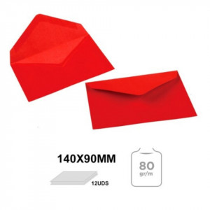 Plic rosu cu lipici 14x9cm 80g 12/set MP PS006-01 - Img 2