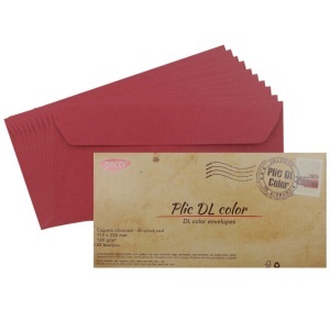 Plic siliconic DL 11x22cm 120g 25/set Daco rosu Craciun PC12RC