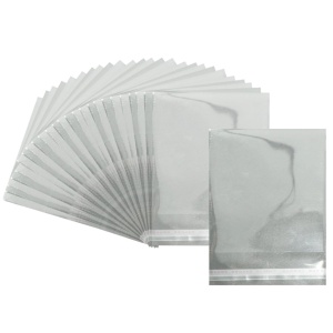 Punga transparenta 30 microni cu clapeta adeziva 5,5x5/7cm 95/set +/-5buc