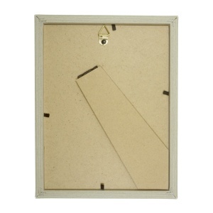 Rama foto lemn cu spate + picior poza 13x18cm dimensiune totala 15x20x1,2cm gri 088518 - Img 2