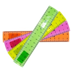 Rigla plastic transparent 15cm culori diverse ErichKrause 52997