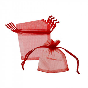 Saculet organza 7x7/9cm 5/set - Img 3