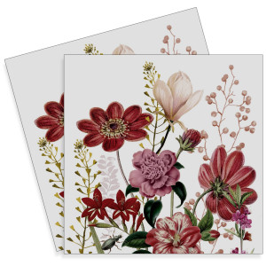 Servetel Flori in nuante de rosu 33x33cm 2/set 133002605