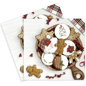 Servetel platou festiv turta dulce 33x33cm 2/set 203421