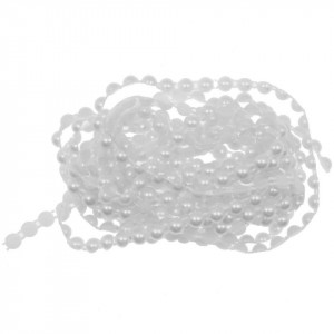 Sir jumatati perla plastic albe 6mm x 3m