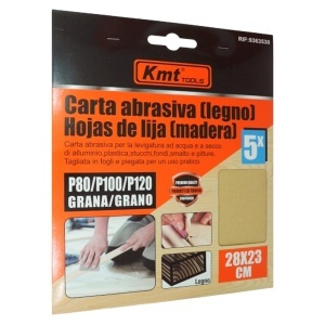 Smirghel granulatie 80/100/120 28x23cm 5/set KmtTools 9363530