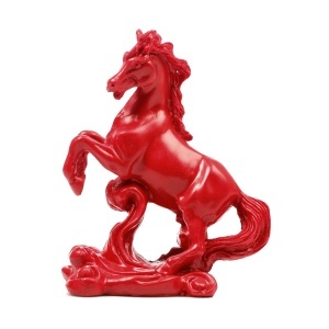 Statueta Feng Shui din rasina Cal 6x11x13,5cm rosu Z26