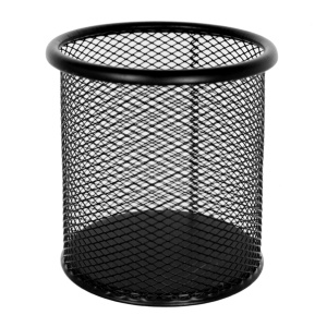 Suport creioane din metal negru 8x9,5cm