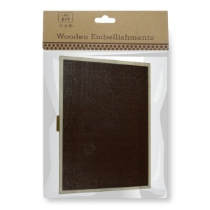 Tablita neagra lemn dreptunghiulara 14,5x10,5cm cu cleste T1105
