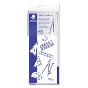 Trusa compas metalic 10piese/set + cutie metalica Staedtler 557 10