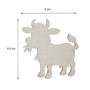 Vaca placaj pirogravat 9x8,5cm - Img 2
