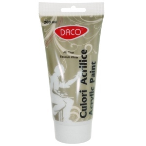 Vopsea acrilica 200ml Daco alb de titan CU3200W