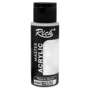 Vopsea acrilica mata 60ml Rich alb AKR-060-00660