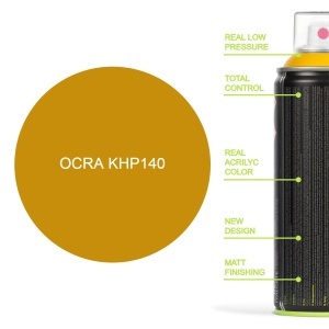 Vopsea acrilica spray 400ml Kobra HP galben auriu 140 - Img 2