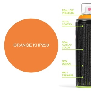 Vopsea acrilica spray 400ml Kobra HP portocaliu mediu 220 - Img 2