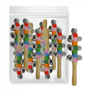 Zurgalai argintii cu maner natur/color 17cm 12/set