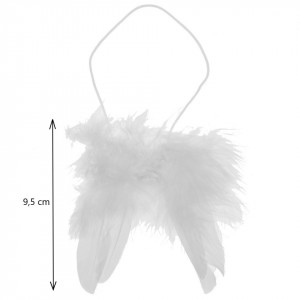 Aripi inger pene albe 9,5x7,5cm 2/set Meyco 24091 - Img 2