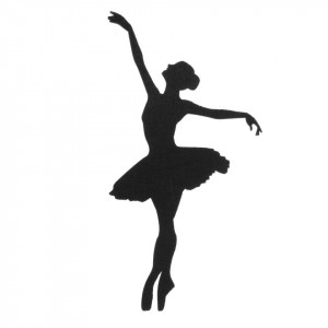 Balerina pasla neagra 20x10cm