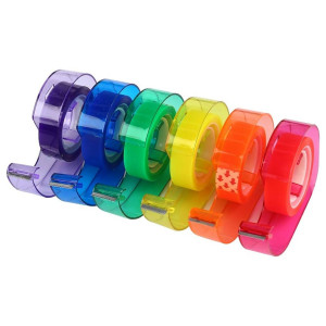 Banda adeziva culori diferite cu dispenser 12mm 6/set Mini Eagle TY2040VM D52