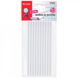 Baton silicon transparent 0,71x20cm pentru pistol silicon mic 10/set MP PP040