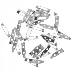 Baza brosa argintie 2 gauri 25mm 12g (22buc)