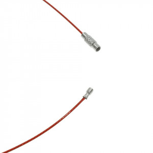 Baza colier metalic rosu cu inchizatoare 1mm x 46cm 3/set - Img 2