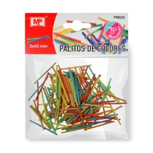Betisoare lemn 4,3cm 130/set MP multicolor PM026