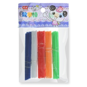 Betisoare scolare plastic 5 culori 100/set 3236