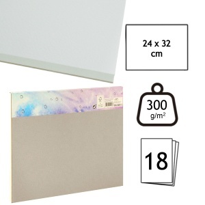 Bloc acuarela Aquarel Grain Fin 24x32cm 300g 18 file Nassau AR0328/GE - Img 2