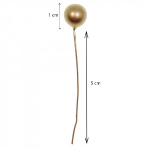 Bobite aurii 1cm cu tija 25/set - Img 2