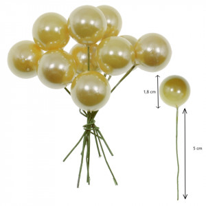 Bobite sidefate 1,8cm cu tija 10/set - Img 6