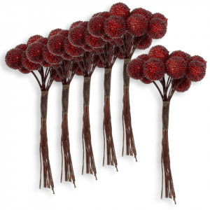 Bobite visinii glazurate 1,3cm 6x12 fire/buchet CH-114