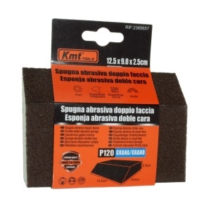 Burete abraziv granulatie 120 cu 4 fete si unghi 45 12,5x9x2,5cm KmtTools 2385657