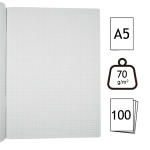 Caiet mic matematica coperta plastic culori diverse A5 70g 100 file Daco CT510AR - Img 2