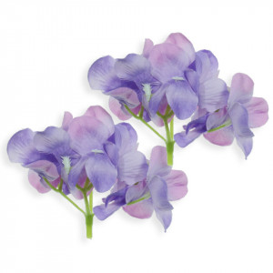 Cap hortensie textil mov degrade cu roz 11cm 2/set